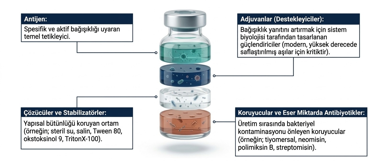 aşıların içerisinde neler var