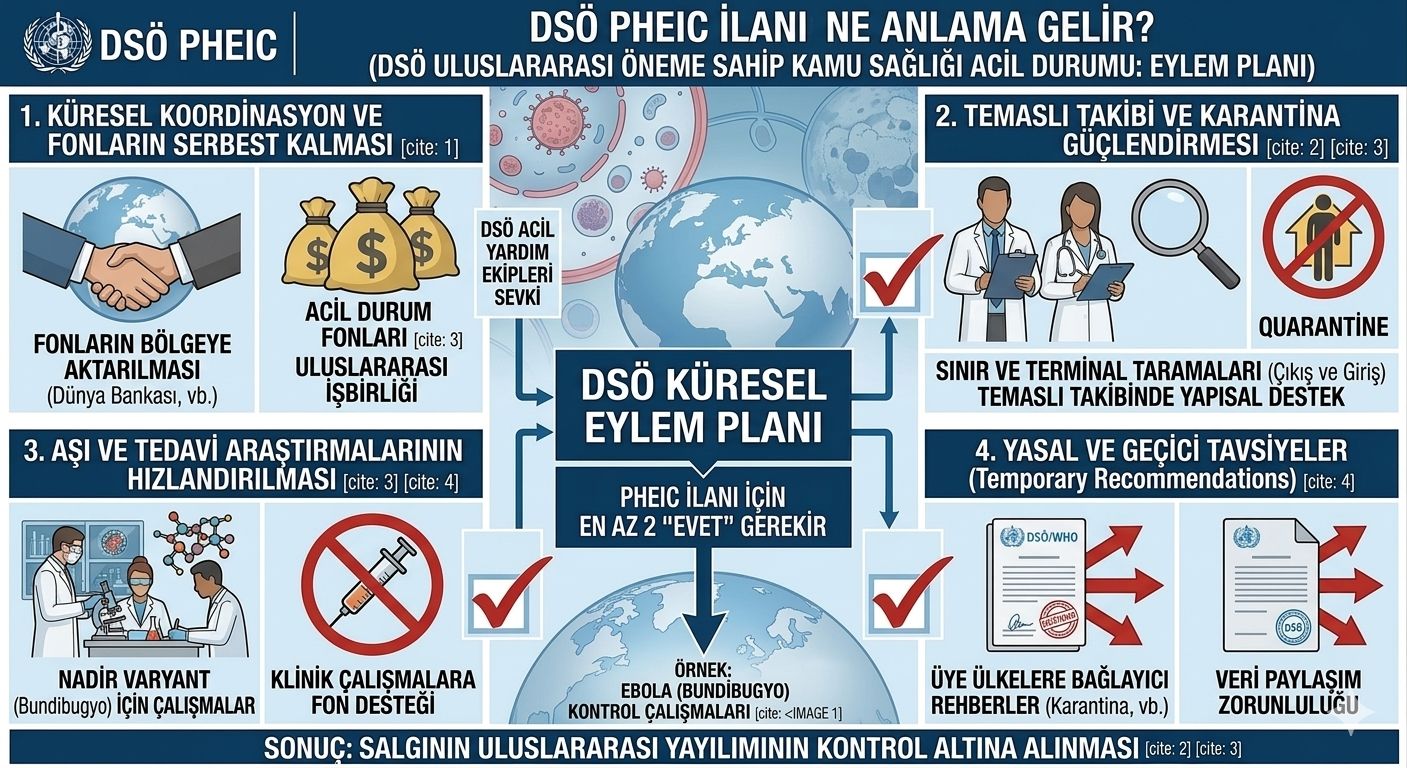 DSÖ Ebola İçin Küresel Sağlık Acil Durumu Açıklaması Görsel Özeti